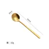 Acero Inoxidable 304 Pequeña Cuchara Redonda para Café Nórdica Plata Oro Cuchara para Revolver Cuchara para Café Postre Occidental Cuchara Pequeña