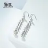 Pendientes de trigo con perla de plata esterlina s925, temperamento femenino, pequeños pendientes frescos, personalidad, pendientes largos de red roja, suministro de puesto