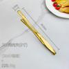 Pinza para comida para barbacoa coreana de acero inoxidable 304, pinza de fresa extendida plateada, pinza para barbacoa, pinza para pan, pinza para alimentos