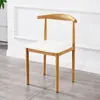 Silla de Comedor Hierro Forjado Respaldo de Cuerno Silla Moderna Simple Creativa Taburete Hogar Celebridad de Internet Ocio Café Restaurante Mesa y Sillas
