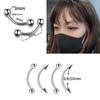 Perforado europeo y americano de acero inoxidable de titanio 303 clavo de ceja clavo de lengua clavo de labio piercing corporal cono afilado clavo de ceja varilla curva piercing fábrica