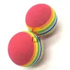 Produção de Bolas de Brinquedo Coloridas Perfuradas de Espuma Eva de 42mm, Bolas Perfuradas para Treinamento de Golfe, Bolas Arco-Íris Eva para Pets