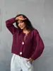 Amazon Cárdigan Grueso de Punto Chaqueta para Mujer 2025 Otoño e Invierno Nuevo Estilo Europeo y Americano Moda Casual Prendas de Punto
