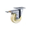 Rueda Giratoria de 3 Pulgadas 4 Pulgadas 5 Pulgadas Rueda de PP Alta Capacidad de Carga Blanca Resistente al Desgaste Doble Rodamiento Rueda de Carrito Rueda Universal Pie Mediano