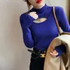 Top térmico de invierno para mujer, ropa interior elegante, nuevo diseño primavera y otoño 2025, suéter único de punto calado