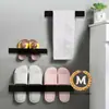 Estante para Zapatillas sin Taladro Baño Acrílico Estante de Almacenamiento Montado en Pared Inodoro Zapato Organizador con Drenaje