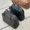 Bolsas de Nicho de Alta Qualidade para Mulheres, Bolsas Estilo Bowling de Couro Bovino de Primeira Camada com Grande Capacidade, Bolsas Femininas Portáteis para o Dia a Dia em Estilo Minimalista