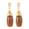 Pendientes de Resina con Forma de Gota Personalidad de Moda Transfronteriza Estilo Maillard, Pendientes de Viaje de Lujo Ligero a la Moda para Adelgazar el Rostro