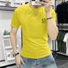 Camiseta de manga corta para hombre Explosiva 2025 Nueva Marca de Moda para Hombre Verano Casual Moda Estampada Media manga Ajustada Cuello Redondo T