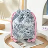 Nuevo Neceser Acolchado Floral Transfronterizo, Bolsa de Cordón Perezosa Estilo Coreano, Bolsa de Almacenamiento Portátil de Alto Valor
