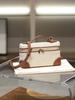 Bolsa Lancheira LP19 Estilo Gigi Bolsa Transversal de Ombro Bolsa Cosmética Bolsa de Couro de Vaca Couro Genuíno Bolsa Elegante de Mão Bolsa de Lona