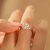 Anillo de Plata de Ley con Diseño de Enredadera y Ramo, Cinta Bicolor, Moissanita, Para Mujer, Nicho S925 Bañado en Oro, Capullo, Estambres de Rosa