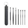 Herramienta para recoger orejas, portátil para el hogar, juego de púas de acero inoxidable, púas para orejas, juego de cucharas para orejas