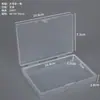 Caja rectangular transparente de plástico PP, caja de embalaje para artículos pequeños, organizador de cuentas, caja de almacenamiento de joyería, caja de almacenamiento de ferretería
