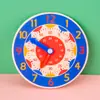 Reloj Pequeño de Madera para Niños Tablero Cognitivo del Tiempo Juguetes Educativos de Primera Infancia Preescolar Primer Grado Materiales Didácticos de Matemáticas