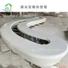 Fabricantes de piscinas redondas de cimento para árvores ao ar livre, bancos de descanso de paisagem pré-fabricados de GRC, móveis de cimento