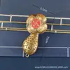 Manijas Giratorias de Latón Baifu Ruyi Aceite Rojo Todo Adornos Decorativos Ruyi Baifu Baifu Laicai Péndulo de Latón