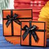 Caja de regalo con lunares naranjas, embalaje para cosméticos, exquisita caja de regalo para lápiz labial, caja de regalo con cubierta de cielo y tierra.