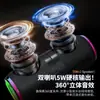 Altavoz Mini Bluetooth Magnético Portátil 2 en 1 de Venta Caliente Transfronteriza con Luz RGB, Tela, Pareja TWS, en Stock para Entrega Inmediata