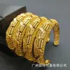 Pulsera Abierta Estilo Socialité de Dubái para Mujer, Joyería Geométrica Versátil de Moda Chapada en Oro, Estilo Exótico al por Mayor