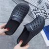 Sandalias de verano EVA para mujer, punta cerrada, con cordones, para exterior, huecas, zapatos de playa, zapatos con agujeros, pantuflas planas dulces