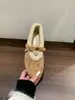 Zapatos Mary Jane Planos Estilo Francés Pequeña Fragancia para Mujer 2026 Nuevos Zapatos de Terciopelo y Piel Otoño Invierno Mocasines Zapatos de Algodón