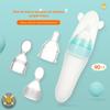 Silicone colher macia cabeça pasta de arroz mamadeira bebê treinamento silicone alimentação mamadeira squeeze colher crianças suplemento alimentar mamadeira 3 peças terno