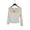 Camiseta Sexy de Manga Larga con Cuello Swing Pure Lust para Mujer Nuevo Estilo Otoño e Invierno 2025 Top Delgado que Adelgaza la Cintura