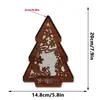 MZ1227-1248 Transfronteiriço; Enfeites de Natal em madeira com luz LED para decoração de mesa festiva