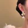 Nobreza Barroca~Brincos Florais de Pérola Vintage Francês de Alto Padrão Romântico com um Temperamento Suave para Mulheres