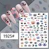Pegatinas Populares para Uñas de Ojos Comercio Exterior Transfronterizo Venta Caliente Ojo del Diablo Color Azul Pegatinas para Uñas de Ojos