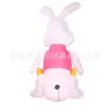 Decoración Hinchable de Conejo con Carrito y Huevos para Fiesta de Pascua en Jardín Exterior