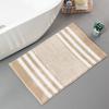 Alfombra de Piso de Chenilla Catiónica de Dos Colores Más Vendida en Amazon Alfombra Rayada para Dormitorio Alfombrilla Absorbente Antideslizante para Baño