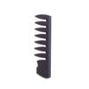 Pente para homens de formato traseiro retrô com inserção texturizada, dentes largos, para penteado com óleo, sem cabo, pente plano quadrado