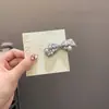 Elegante y con clase pinza para el pelo de lazo de perlas y pedrería con diseño irregular, elegante pinza para flequillo y pinza para el pelo para mujer