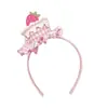 Mini Bolo de Aniversário Estilo Doce Acessórios de Cabelo Chapéu Rosa Xadrez Presilha de Cabelo Celebridade da Internet Adereços de Cabeça para Festa Fofos para Mulheres