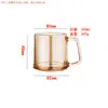 Taza de Vidrio con Asa para el Hogar, Taza para Bebidas de Jugo, Taza de Cerveza, Taza de Té para la Oficina, Vaso de Agua de Alto Valor