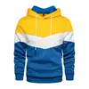 Ropa de Otoño y Primavera 2024 Transfronteriza para Hombre Europea y Americana con Bloques de Color, Sudadera con Capucha de Moda, Tops Deportivos Casuales para Hombre