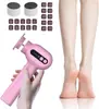 Lima Eléctrica para Pies C2C3 Venta Caliente Transfronteriza Pedicura y Cuidado de Uñas Dos en Uno Lima Eléctrica Recargable para Pies con Base