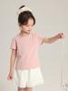 Pudding Haru Summer Top Camiseta infantil confortável casual de manga curta com gola redonda e cor sólida listrada