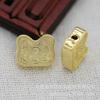 Jóias DIY areia antiga Leão dourado cor proteção 12 * 10MM auspicioso cabeça de tigre epóxi buraco pulseira B1834