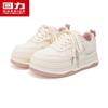 Zapatos para Mujer de Tire hacia Atrás Wxy-M237C 2025 Nuevo Otoño Zapatos Blancos de Suela Gruesa Tenis Casuales Populares que Aumentan la Altura (Magia