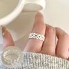 Anillo Mate de Borde Ancho para Mujer, Exquisito y Elegante, Moderno y Versátil, Anillo Abierto, Anillo de Dedo Índice Estilo Ins de Moda