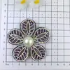 Nuevo Parche de Tela con Flor de Cinco Pétalos Hueca y Pedrería para Bolsas, Zapatos, Sombreros, Broches, Joyería y Accesorios de Ropa