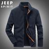 Jaqueta Casaco Masculino Novo Outono 2021 Cor Sólida Casual Solto Quente Lã Zíper 0296