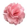 Flor Rosa de Tela Satén Hecha a Mano de 8cm DIY Accesorios para el Cabello Flor para la Cabeza Ramillete Zapatos y Sombreros Accesorios de Vestir