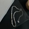 Pulsera cuadrada geométrica bañada en plata 925 para mujer, diseño de nicho, estilo sencillo y ligero de verano.