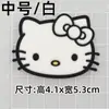 Gato KT Preto e Branco Hello Kitty Carta PVC Borracha Macia Acessórios DIY Capa de Celular Chinelos Capa para iPad Peças Decorativas para Copo de Água