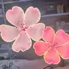 Flores de papel artificiais grandes e luminosas de flor de cerejeira rosa e flor de pessegueiro para decoração externa à prova d'água em locais cênicos, shoppings e arranjos de eventos