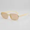 Estilo Coreano Transparente Color Gelatina Cuadrado Marco Pequeño Retro Moda Versátil Tendencia Elegante Gafas de Sol
